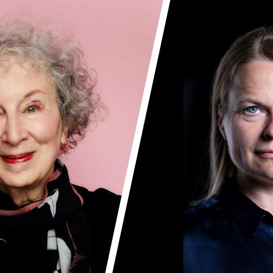 Billedet forestiller Margaret Atwood og Lotte Folke Kaarsholm.